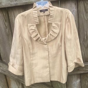 gold colored blazer size PXL